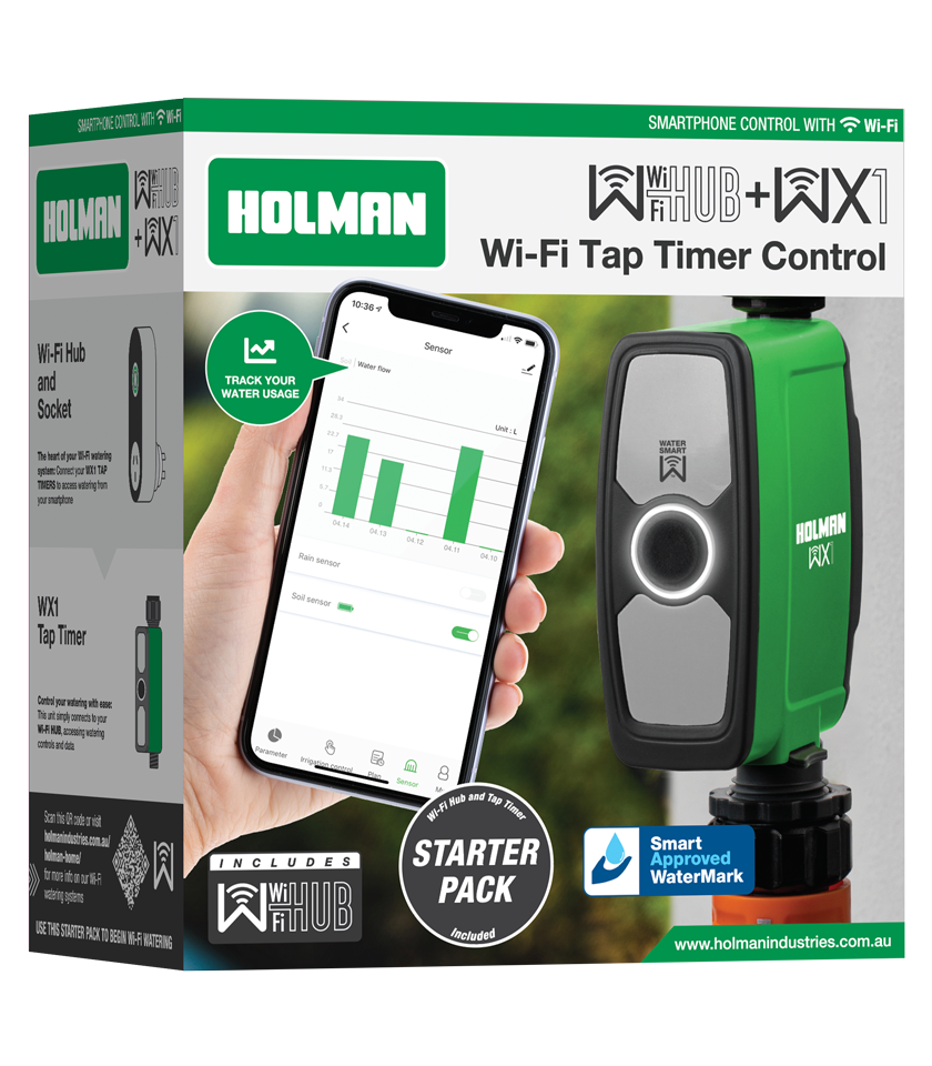 WX1TH WX1 Tap Timer and Hub Packaging Front SAWM