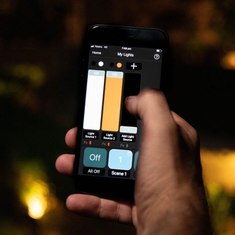 Outdoor Garden Lights with Smartphone Control and WiFi Connection