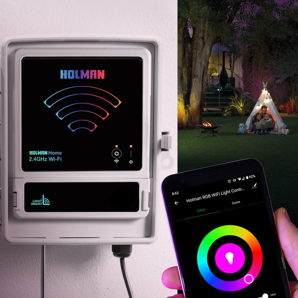 Outdoor Garden Lights with Smartphone Control and Wi-Fi Connection