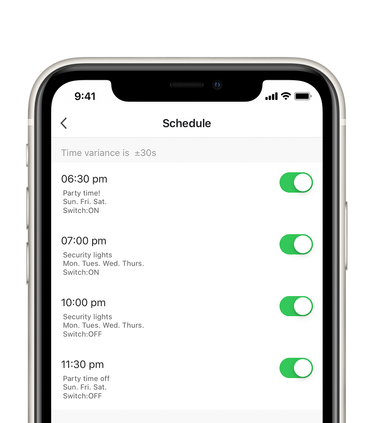 Wifi Garden Light Controller with 7-day scheduling.