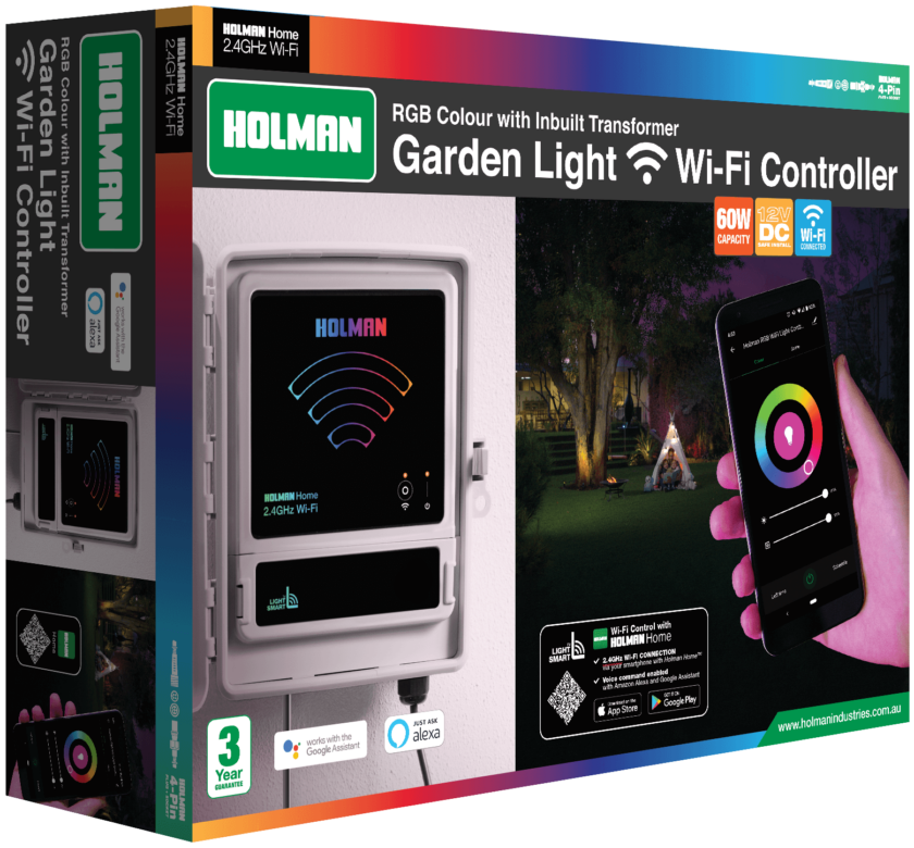 Holman WiFi Garden Light Controller with RGB Colour