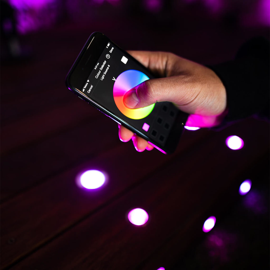 Outdoor Garden Lights with Smartphone Control and WiFi Connection